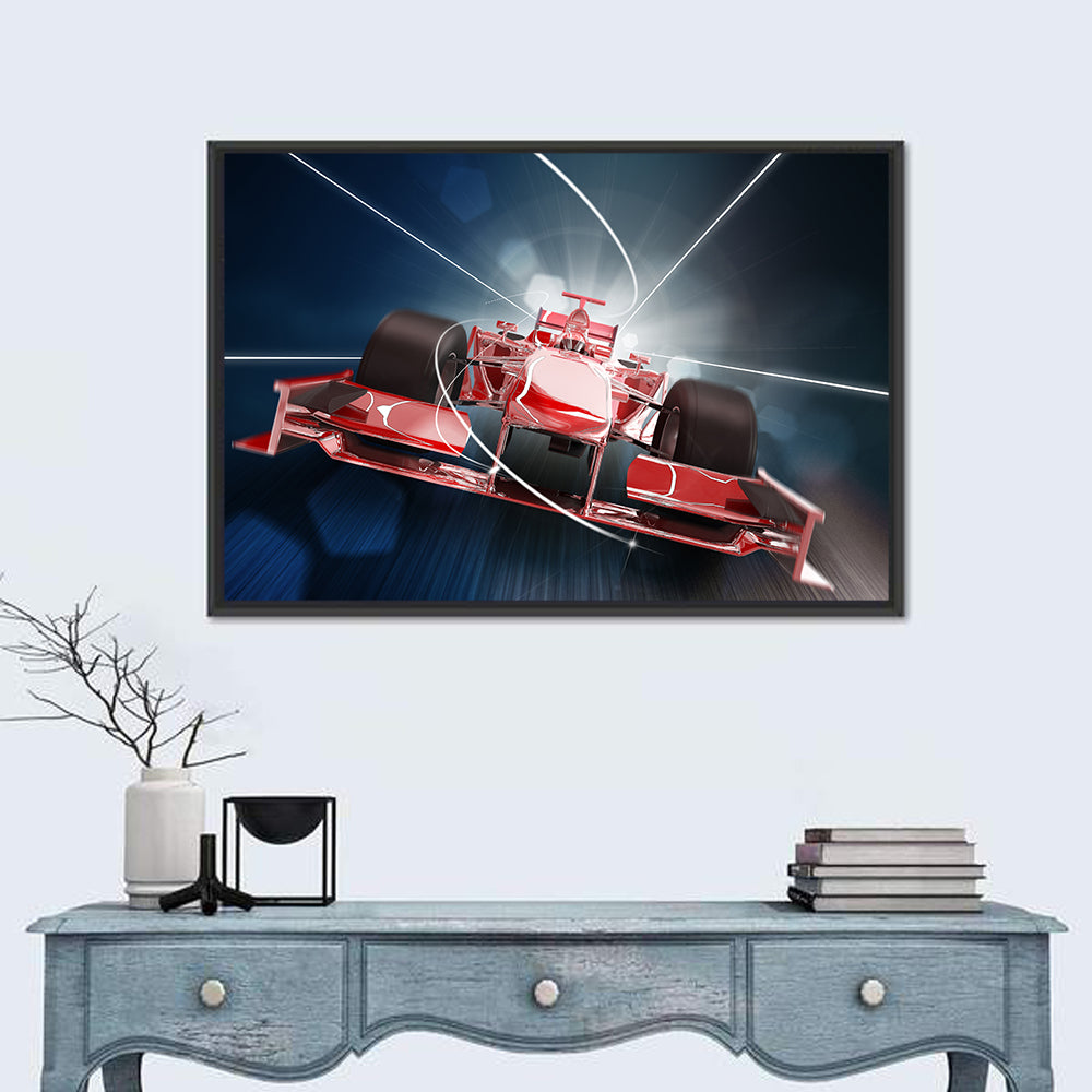 Formula One Concept Car Wall Art in a room, landscape