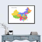 Map of China Wall Art
