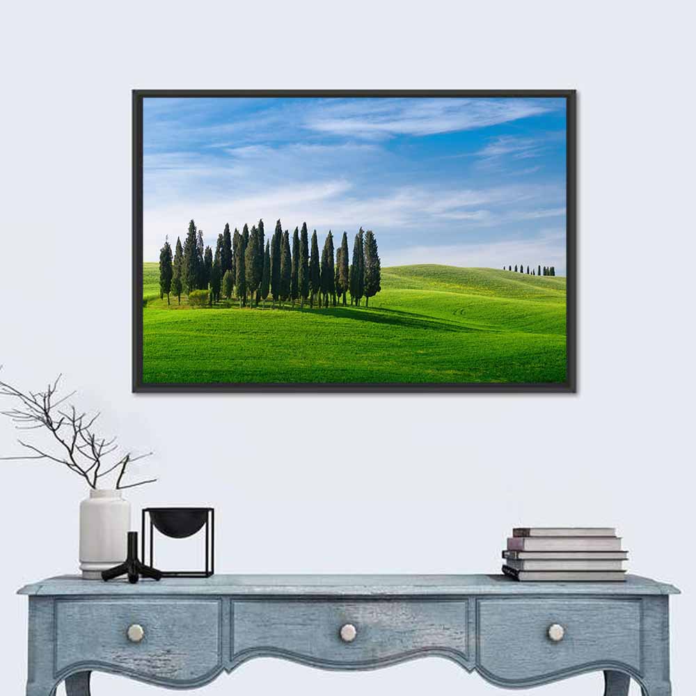 Tuscany Rolling Hills with Cypresses Wall Art