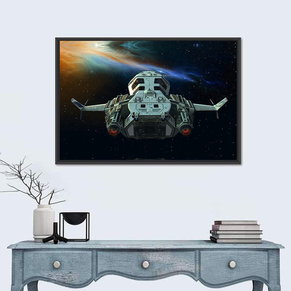 Starship Closeup Wall Art in a room, landscape