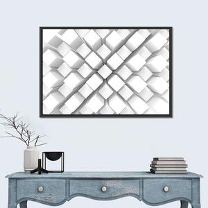 White Square Cube Box Bar Stack Wall Art