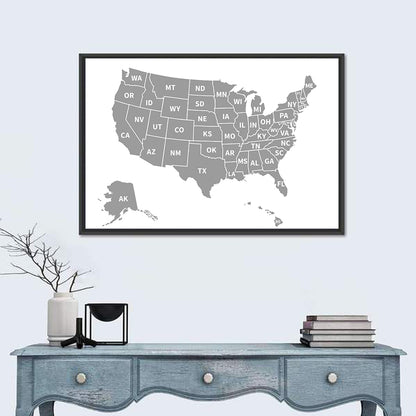 Map Of USA Wall Art