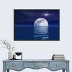 Quasar Star Over Moonlit Sea Wall Art