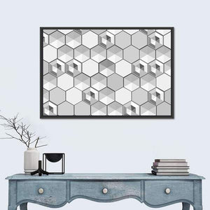 3d Hexagon Pattern Wall Art