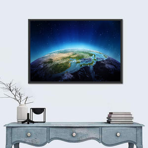 Japan & China From Space Wall Art