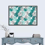 Seamless Monstera Leaf Pattern Wall Art