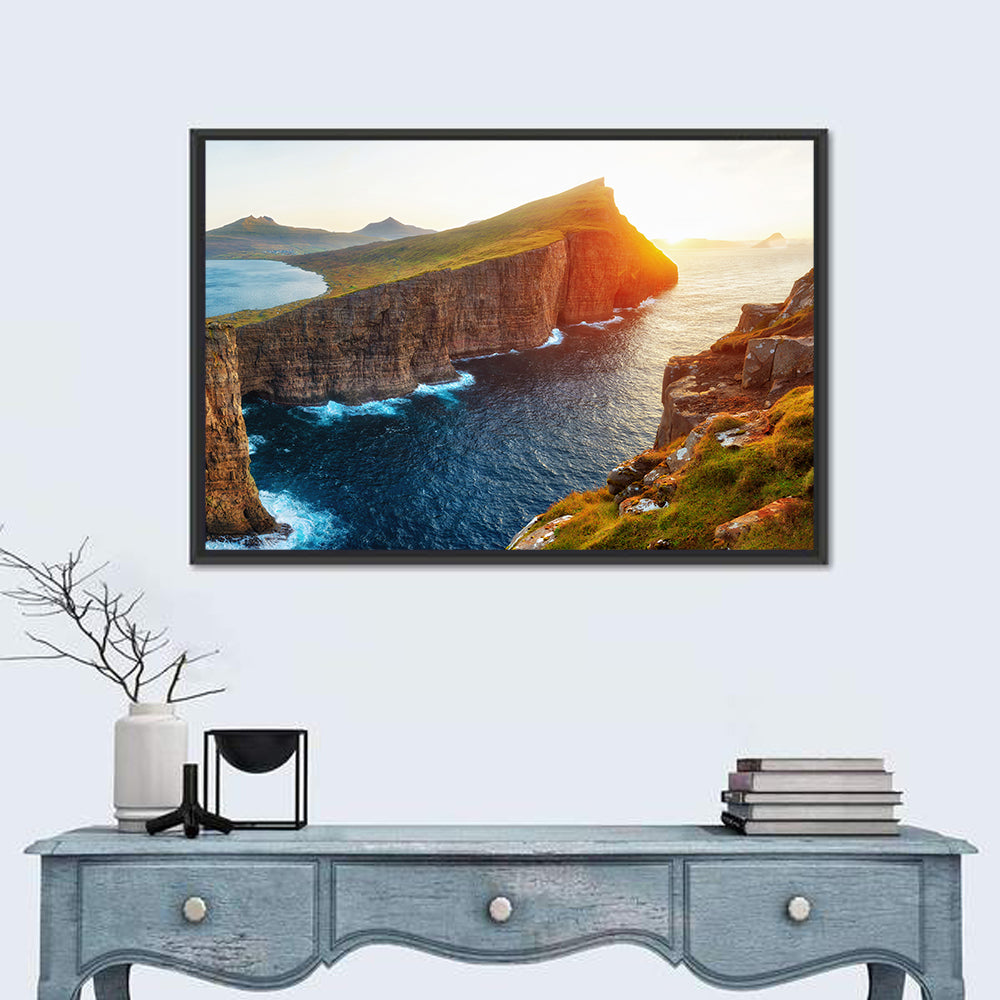 Sørvágsvatn Lake, Faroe Islands Wall Art in a room, landscape