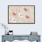Jeweled Rose Floral Illustration Wall Art
