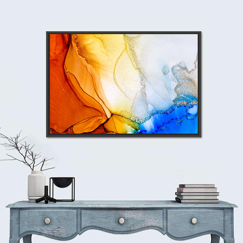 Coral Reef Fluid Ink Abstract Wall Art