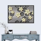 Honeycomb 3d Flower Mural Wall Art