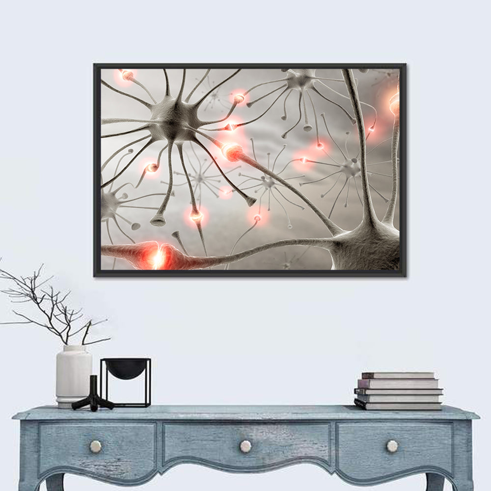 Hardwired Neurons with Glowing Synapses Wall Art