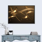 Gold Ribbons and Rings Wall Art