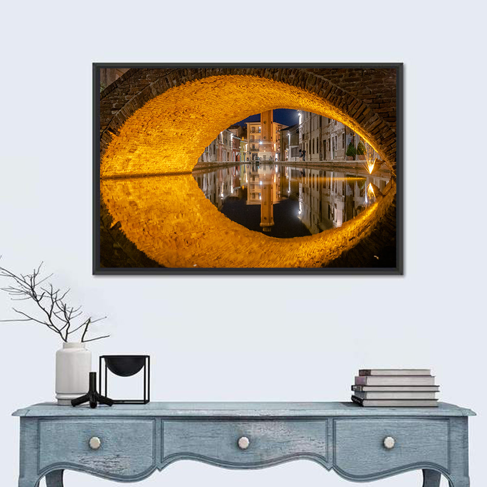 Tre Ponti Di Comacchio, Italy Wall Art in a room, landscape