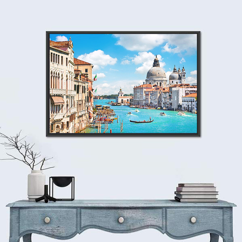 Grand Canal with Santa Maria Della Salute Wall Art in a room, landscape