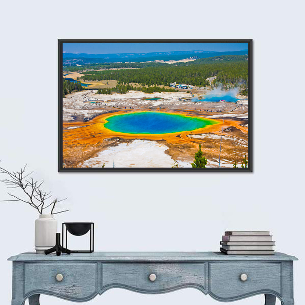 Grand Prismatic Spring Aerial View Wall Art