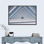 Blue Triangular Tunnel Wall Art