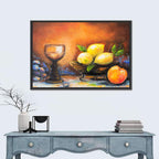 Lemons and Peach Still Life Wall Art