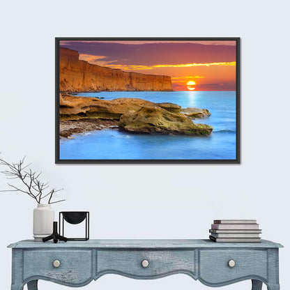 Sunset At Coast Of Algarve Region Portugal Wall Art