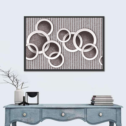 3D Circles Wallpaper Wall Art