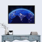 India at Night from Orbit Wall Art