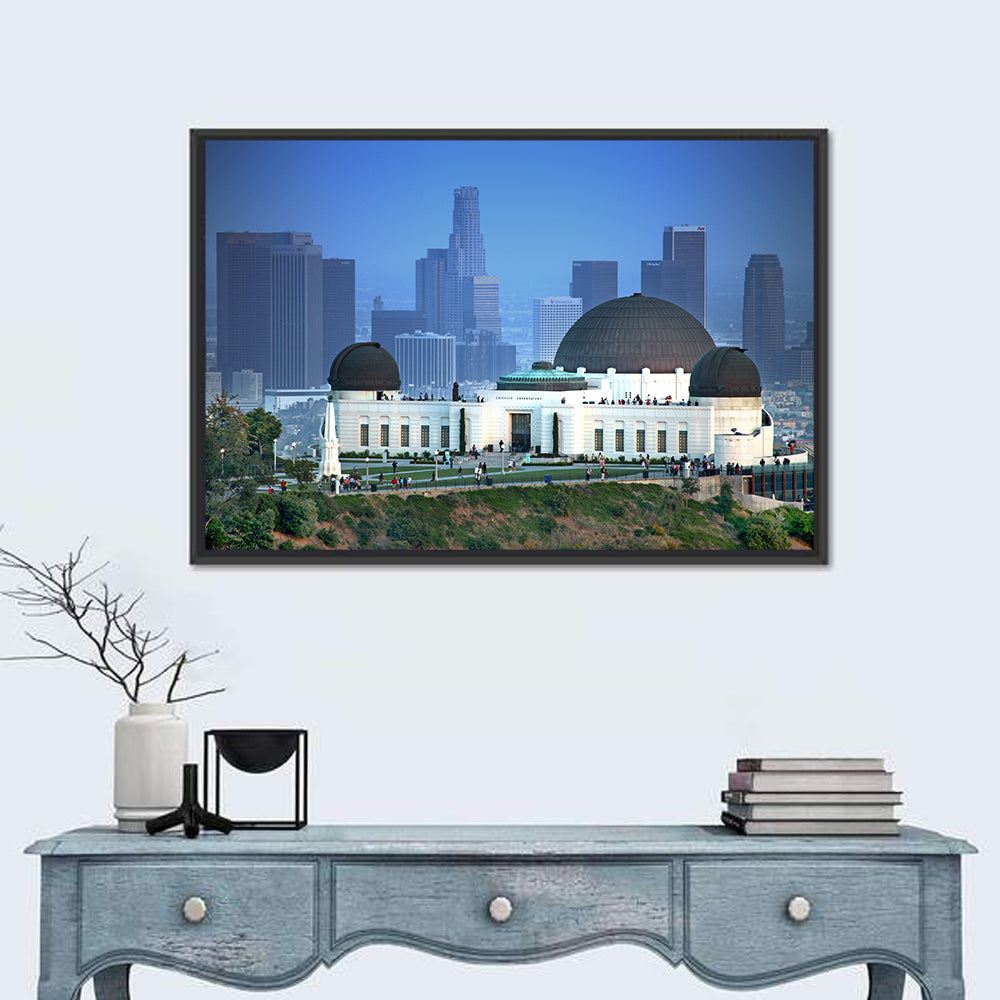Griffith Observatory with City Skyline Wall Art