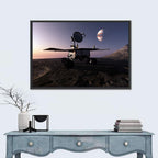 Rover Before a Ringed Giant Wall Art
