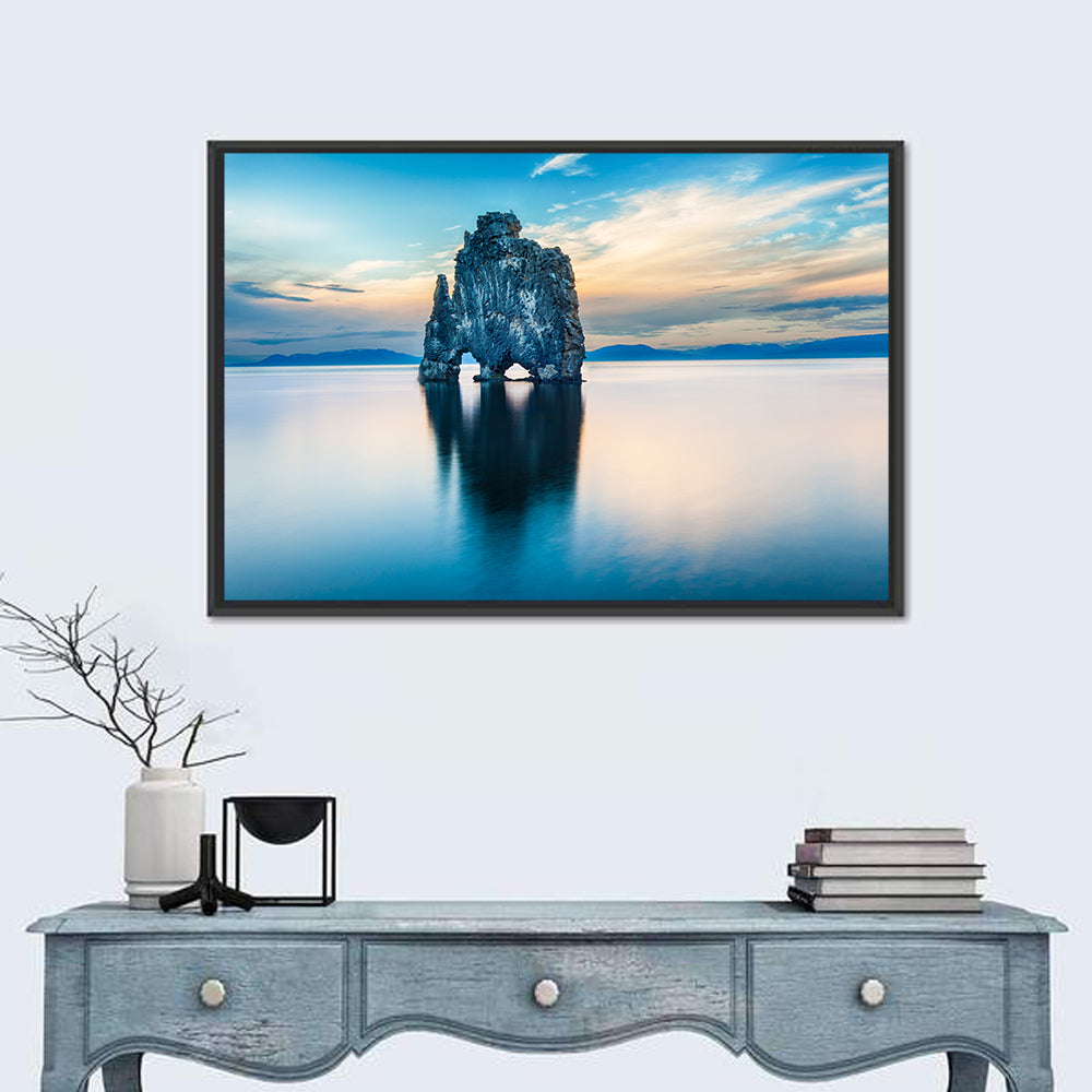 Hvítserkur Sea Stack, Hvammstangi Iceland Wall Art in a room, landscape