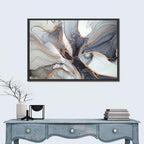 Marbled Ink with Gold Veining Wall Art