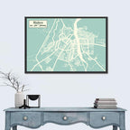 Biskra Aerial Map Wall Art