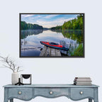 Red Kayak at Lake Kabetogama Wall Art