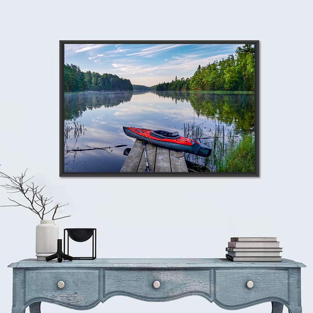 Red Kayak at Lake Kabetogama Wall Art