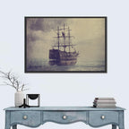 Old Pirate Ship at Sea Wall Art