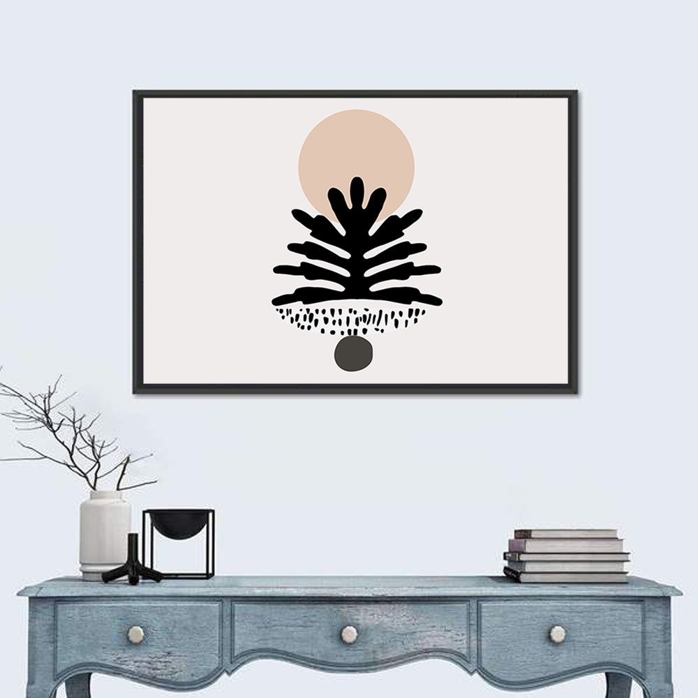 Textured Tropical Tree Wall Art in a room, landscape