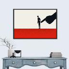 Giant Hand Pointing at Man Wall Art