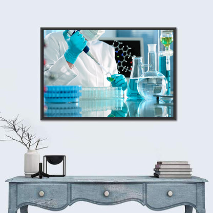 Scientist Working At Laboratory Wall Art