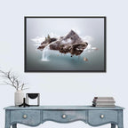Floating Mountain Island Wall Art