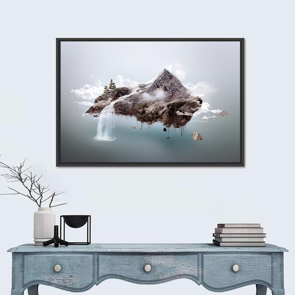Artistic Mountain Island Wall Art