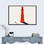 Red Lighthouse Vision Wall Art