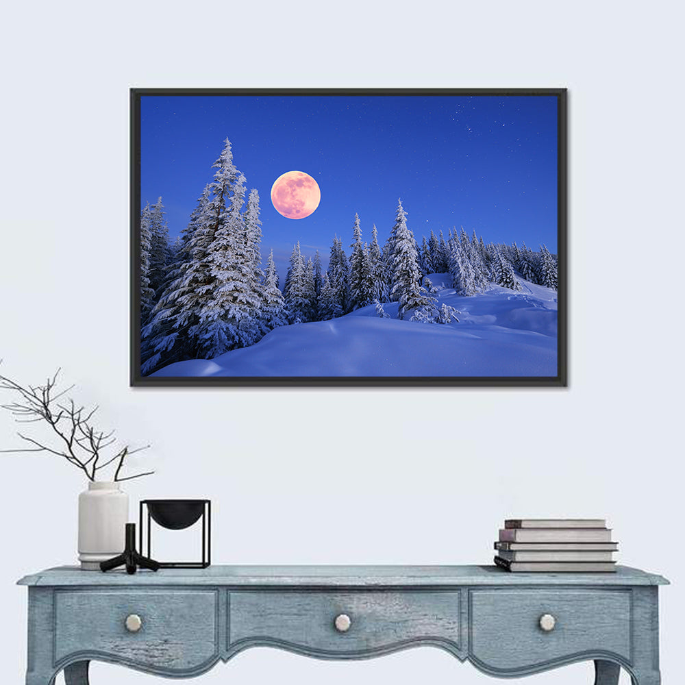 Moonlit Carpathian Mountains, Ukraine Wall Art