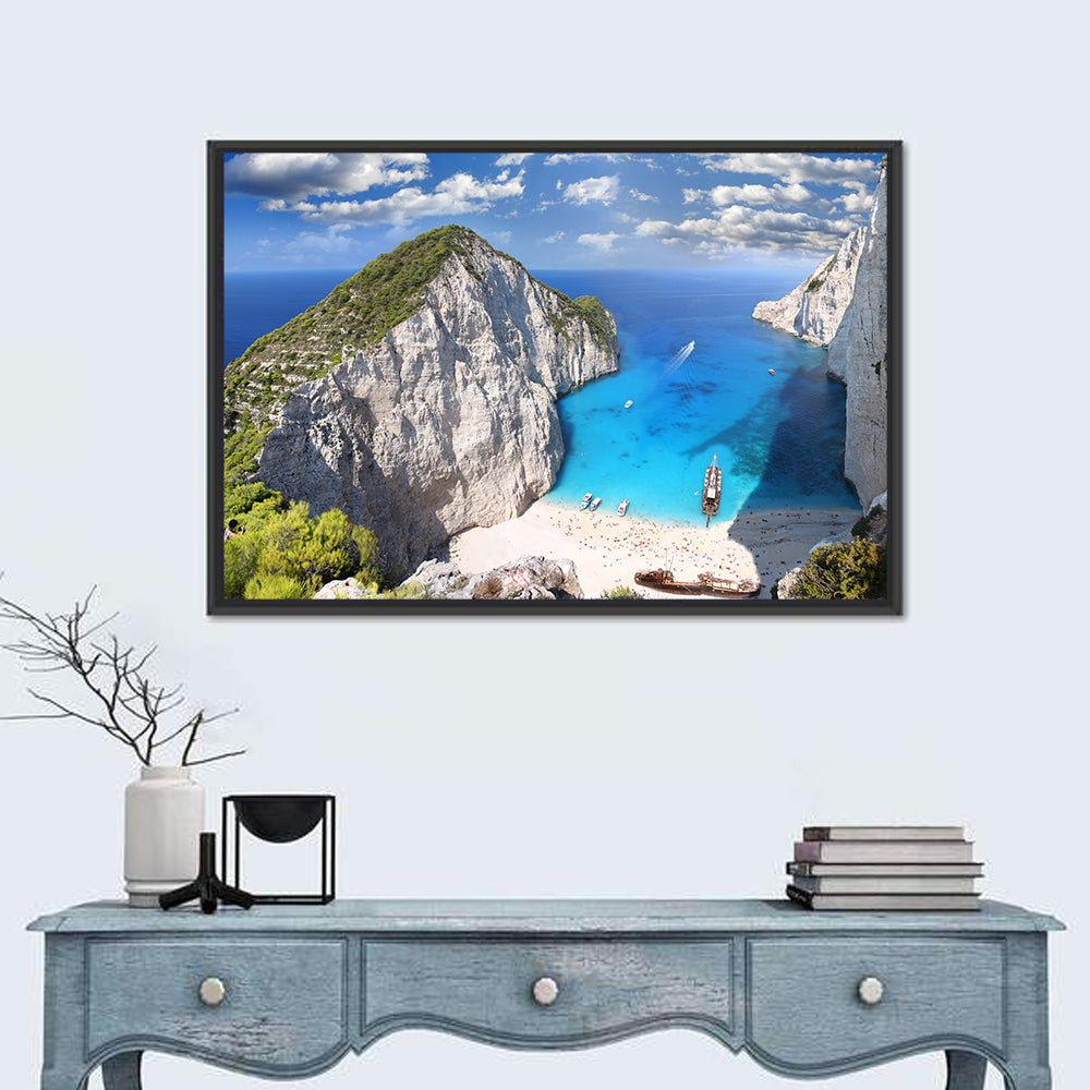 Navagio Beach, Zakynthos Wall Art in a room, landscape