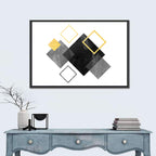 Layered Squares Composition Wall Art