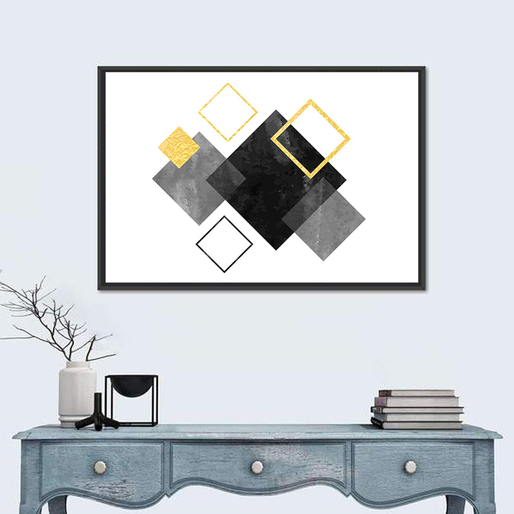 Layered Squares Composition Wall Art