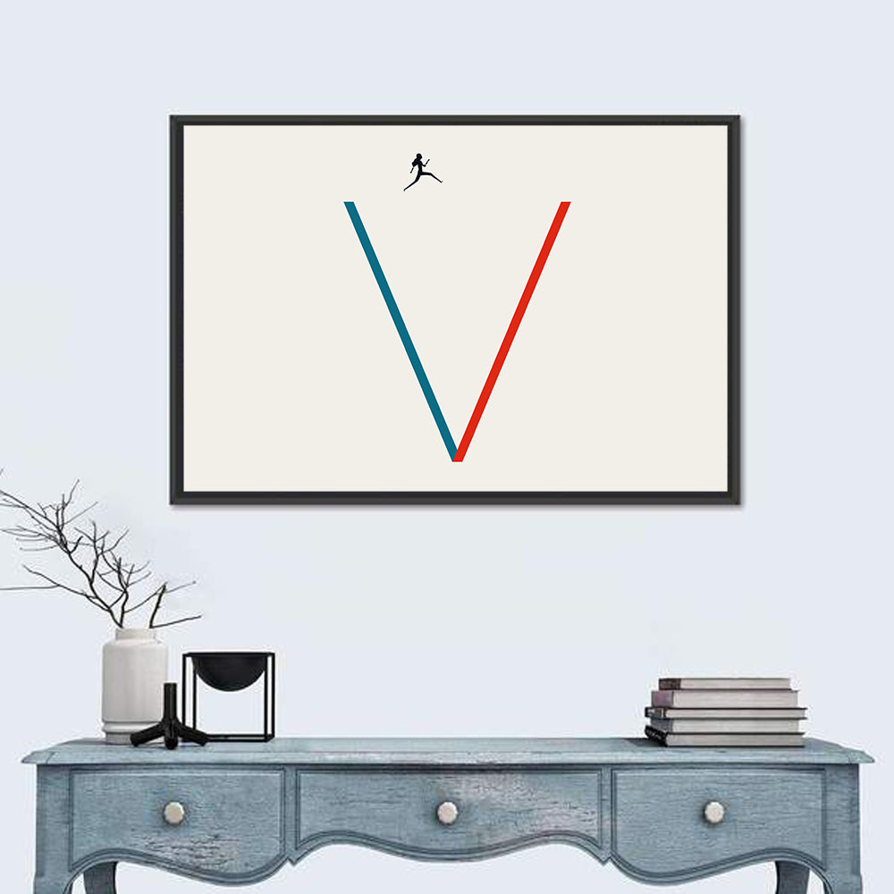 Victory V Runner Silhouette Wall Art