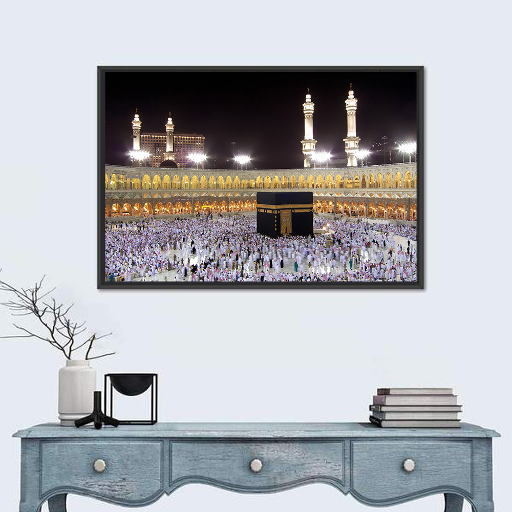Night Gathering at the Kaaba Wall Art in a room, landscape