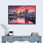 Hartford Skyline at Sunset Wall Art
