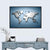 Bluish World Map Wall Art