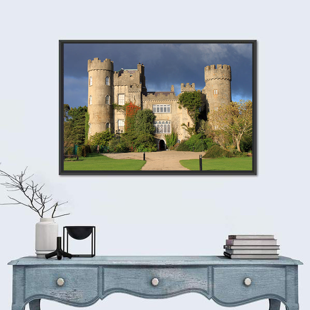 Historic Malahide Castle Wall Art in a room, landscape