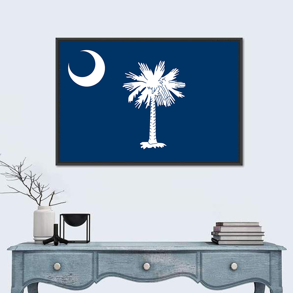 South Carolina Flag Graphic Wall Art in a room, landscape
