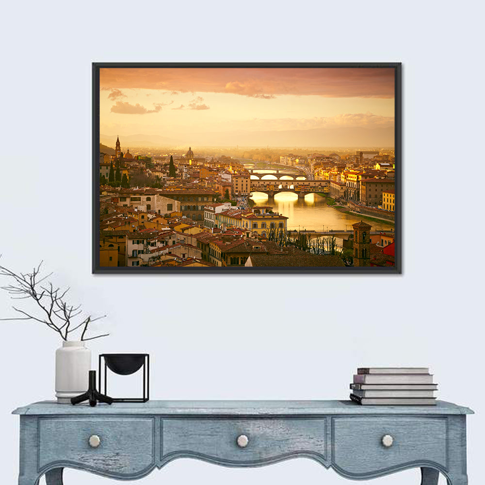 Ponte Vecchio at Sunset Wall Art