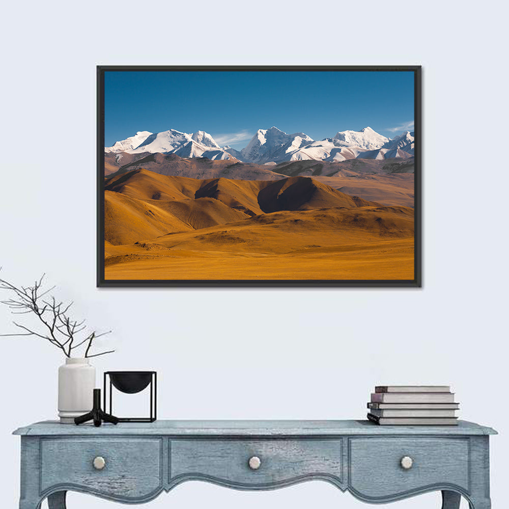 Peaks of the Himalayas Wall Art in a room, landscape